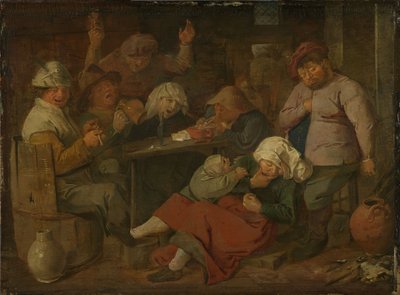 Gasthaus mit betrunkenen Bauern von Adriaen Brouwer